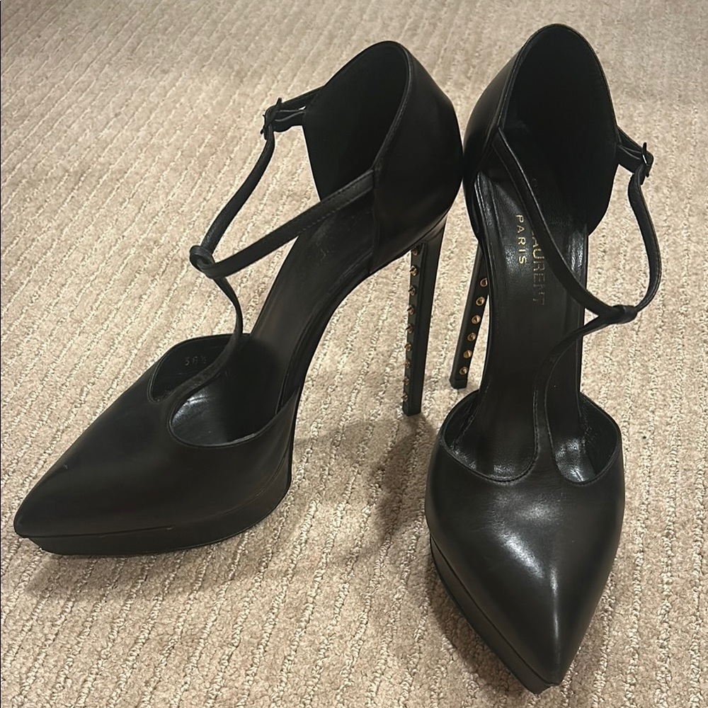 Saint Laurent Black Stud Platforms